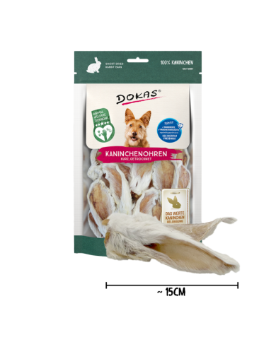 DOKAS - OREJAS DE CONEJO CON PELO (100 G)