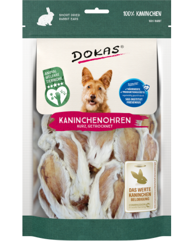DOKAS - OREJAS DE CONEJO CON PELO (100 G)