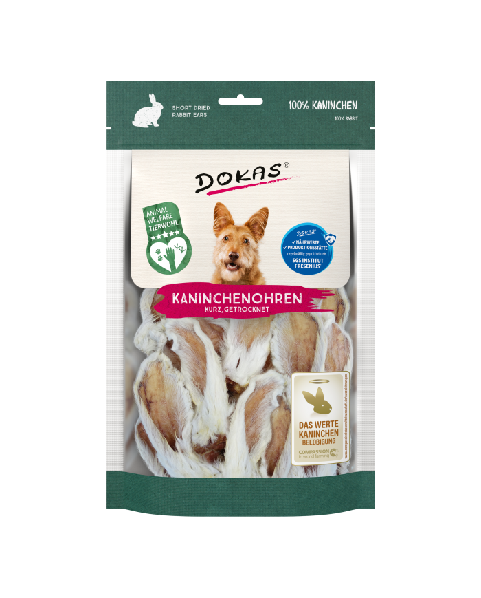 DOKAS - OREJAS DE CONEJO CON PELO (100 G)