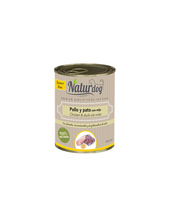 NATURDOG - PREMIUM POLLO Y PATO CON MIJO (LIGHT)