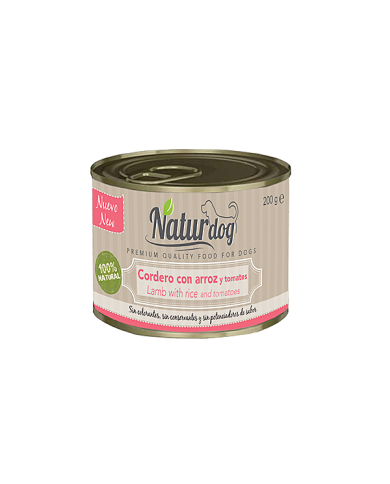 NATURDOG - PREMIUM CORDERO CON ARROZ Y TOMATES