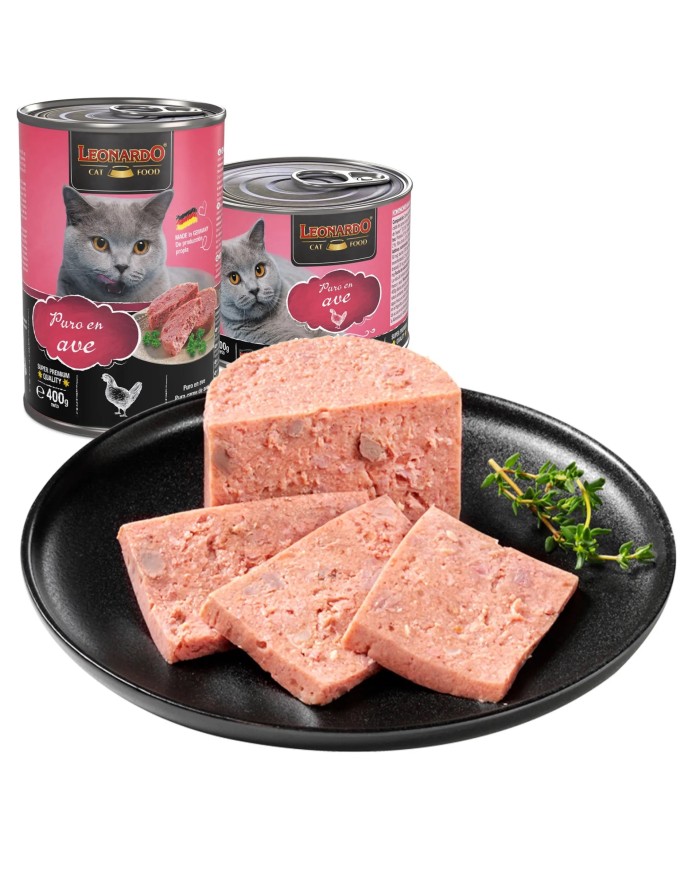 LEONARDO - PURO EN AVE (Comida húmeda para gatos)