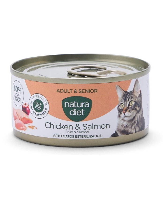 NATURA DIET - Cat Paté Adult/Senior Chicken & Salmon (85 g)