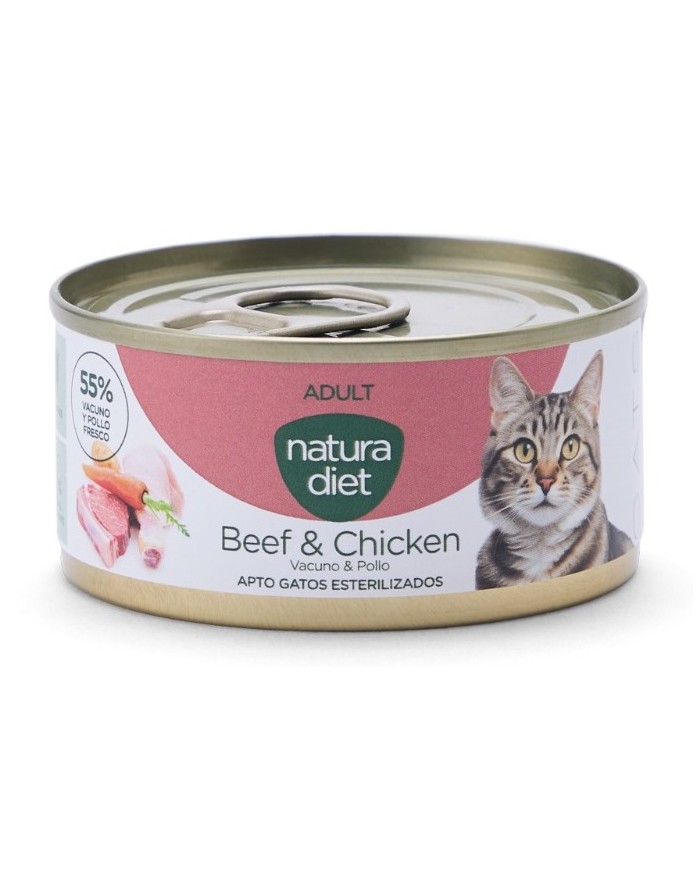 NATURA DIET - Cat Paté Adult Beef & Chicken (85 g)