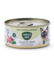 NATURA DIET - Cat Paté Adult Hypoallergenic Quail & Vegs (85 g)