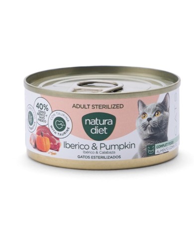 NATURA DIET - Cat Paté Adult Sterilized Ibérico & Pumpkin (85 g)