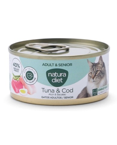 NATURA DIET - Cat Paté Adult/Senior Tuna & Cod (85 g)
