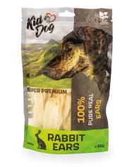 KIDDOG - SUPER PREMIUM 100 % Orejas de Conejo (50 G)