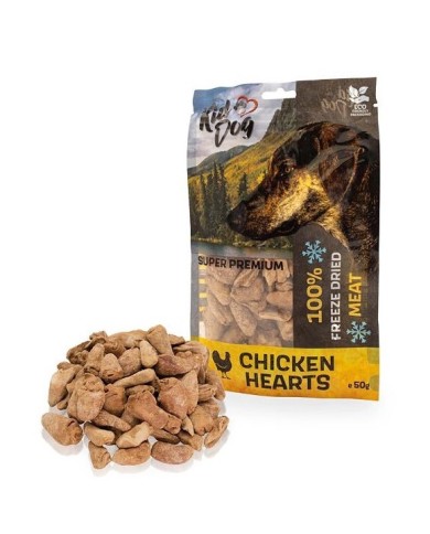 KIDDOG - SUPER PREMIUM Corazones de Pollo Liofilizados (50 G)