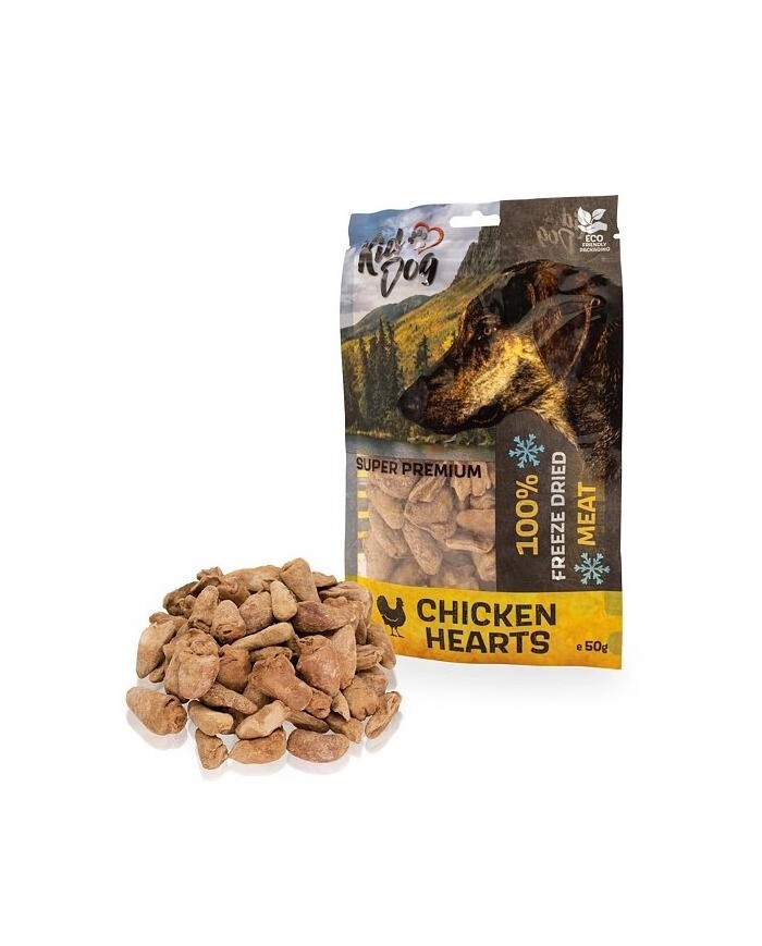 KIDDOG - SUPER PREMIUM Corazones de Pollo Liofilizados (50 G)