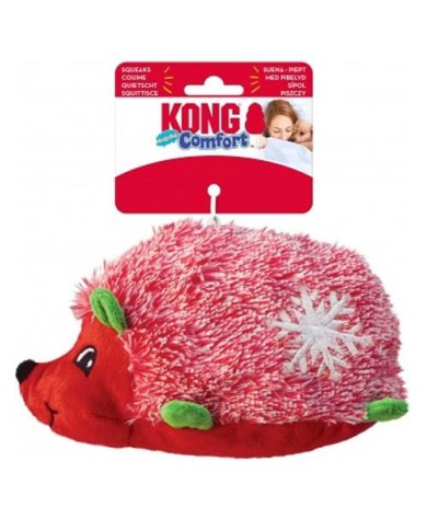 KONG - Holiday Comfort Hedgehug M | Juguete Navideño para perros